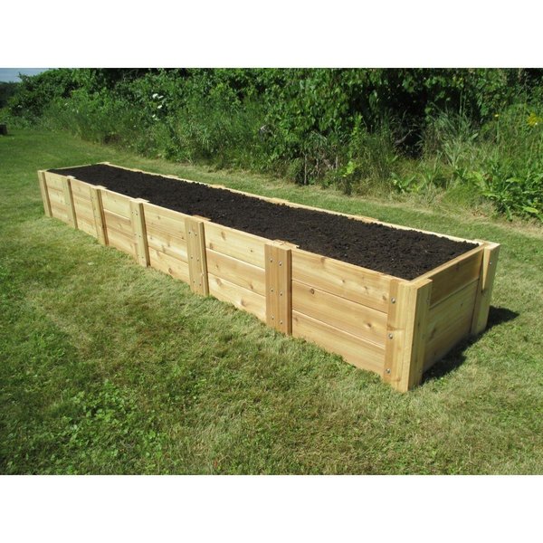 Patioplus Deep Root Cedar Raised Garden Bed, 2 ft. x 12 ft. x 16.5 in. PA2653272
